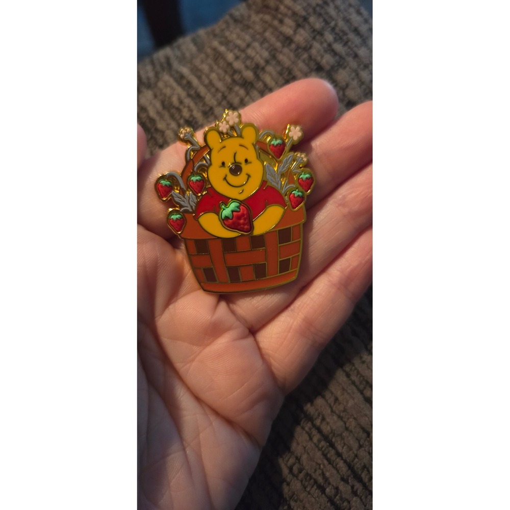Disney Winnie the Pooh Strawberry Basket Enamel Pin Monogram International